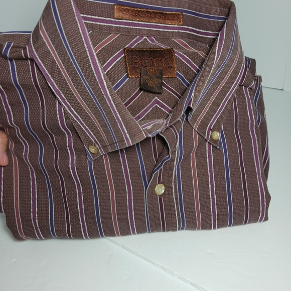 BORN Men Brown Long Sleeve Size XL 100% Cotton - Picture 5 of 5